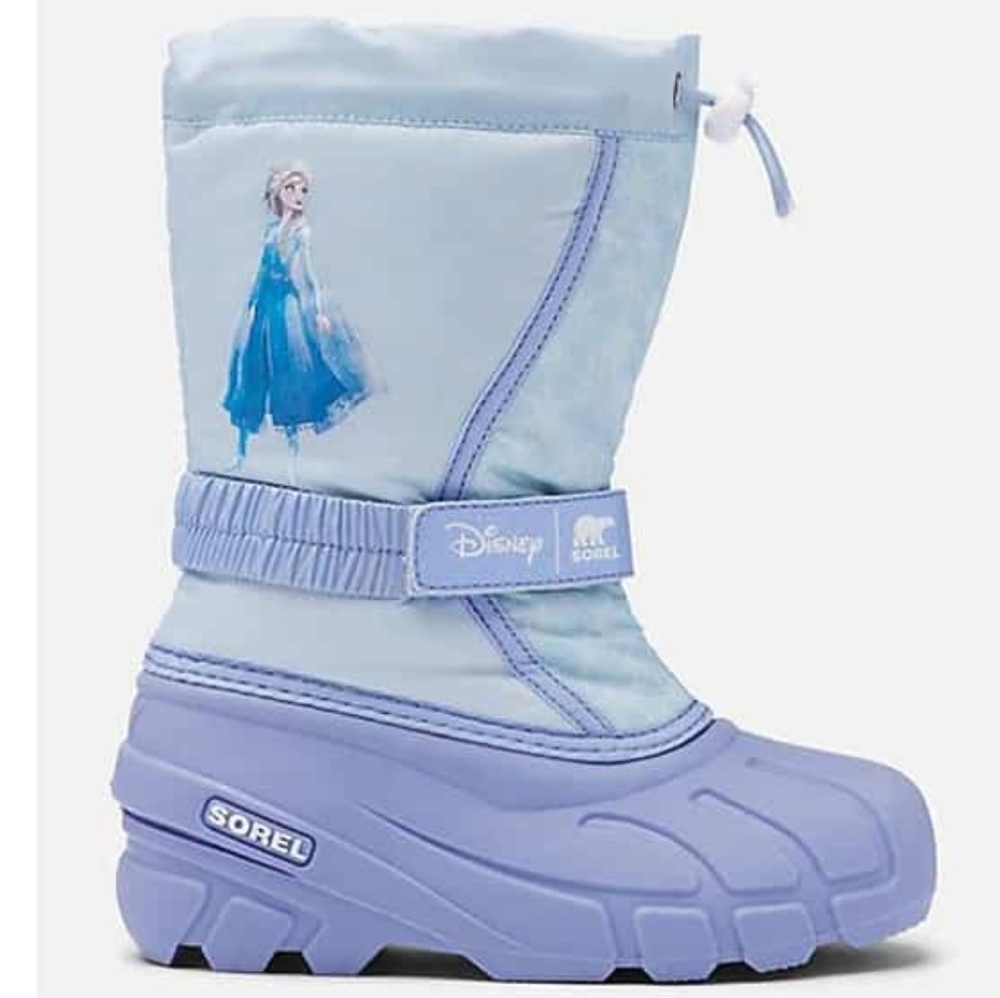 🌻NWT Sorel x Disney Fluffy Frozen 2 "Elsa" Winter Boots, Big Girl Size 7